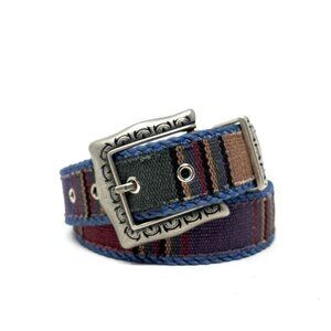 Century Canada Southwestern Belt Size Small Aztec Boho Silver Hardware Sz S